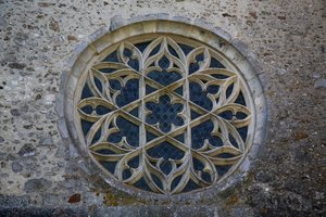 The rose window on the east wall of the south transept