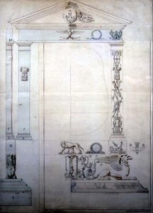 Design for a Cheval mirror, c.1815