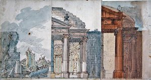 Design for an opera set, late 18th century