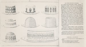 Designs for Timbale de Macaroni by Antonin Carême (engraving)
