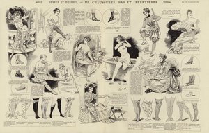 Dessus et dessous, Chaussures, bas et jarretieres by French School