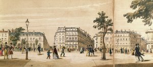 Detail of a Panorama of the Boulevard des Italiens, c.1840