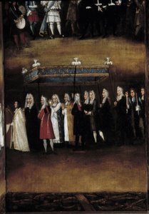 Detail of an 18th century screen used for the Fete God (or Fete of the Blessed Sacrament) by French School