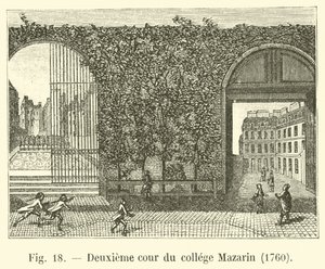 Second courtyard of the Mazarin College, 1760 by French School