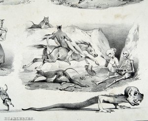Diableries (images of the devil) - by Le Poitevin by French School