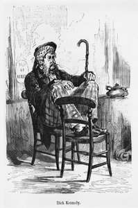 Dick Kennedy, illustration from Five Weeks in a Balloon by Jules Verne, Paris, Hetzel