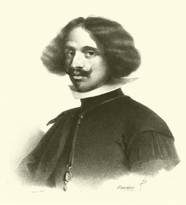 Diego Rodriguez de Silva y Velazquez, Portrait (engraving) by French School
