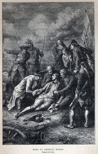 Discover Canada: Death of General James Wolfe (1727-1759) British military at the Battle of Quebec on September 13 by French School