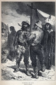Discover Canada: Coureur des Bois (Involved in the Fur Trade with the Amerindians). Bayard Drawing. Engraving from the End of the 19th Century in La Nouvelle France by Eugene Guenin by French School