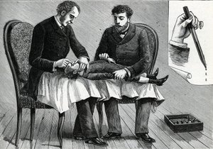 Doctors examining a child