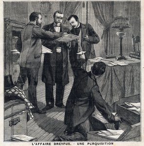 Dreyfus case: Three plain clothes officers and a police commissioner conduct a search of Georges Picquart