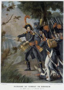 Duhesme in the Battle of Dirsheim, August 20 by French School