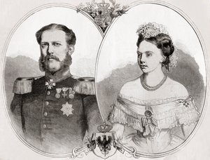 Duke William of Mecklenburg-Schwerin and His Wife Princess Frederica Wilhelmina Louise Elisabeth Alexandrine of Prussia, from 
