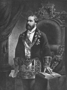 Edward Prince of Wales, later Edward VII, as Grand Master of Freemasonry, 1884