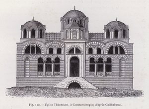 Church of Theotokos, in Constantinople; after Gailhabaud (engraving) by French School