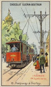 Electric tram by French School