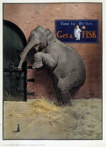 Elephant frightened by a mouse