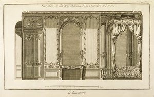 Elevation of the chimney section of the Parade Chamber, in the Duchess of Orleans apartment at the Palais Royal in Paris, from Diderot