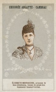 Elisabeth Mavrikievna, Princess of Saxe-Altenburg, Wife of Grand Duke Constantine Constantinovich by French School