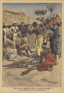 End of a revolt by the Abes people of Ivory Coast by French School