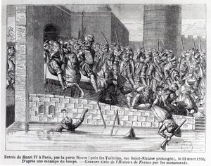 Entrance of Henri IV into Paris, 22nd March 1594 by French School