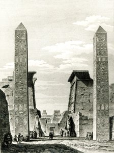 Entrance to Luxor Temple, from Voyage dans la Basse et dans la Haute-Egypte by Dominique Vivant Denon (1747-1825) 1802 by French School