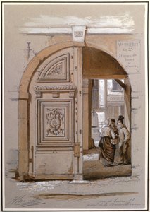 Entrance to the Hotel of the Marquise de Brinvilliers, 28 Rue de Bievre, Paris