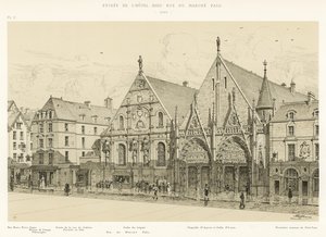 Entrance of the Hotel-Dieu, Rue du Marche Palu, 1590