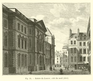 Entrance of the Louvre, north side, 1810 by French School