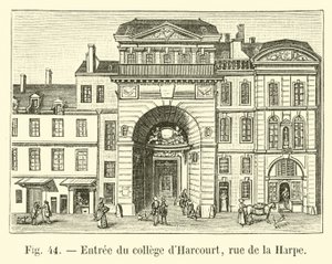Entrance of the College of Harcourt, Rue de la Harpe by French School