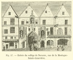 Entrance of the College of Navarre, Rue de la Montagne-Sainte-Genevieve by French School