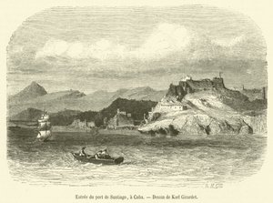 Entrance to the Port of Santiago, in Cuba by French School
