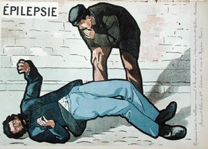 Epileptic attack caused by acute alcoholism, from Dr Galtier-Boissiere