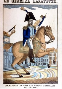 Equestrian Portrait of General La Fayette, Commander-in-Chief of the National Guard of France by French School
