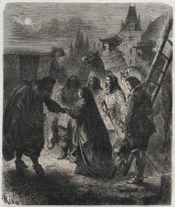 Escape of Marie de Medicis (1573-1642) from the Castle of Blois on February 22 by French School