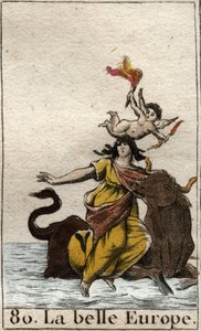 Europa kidnapped by Zeus in the form of a bull. From 