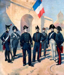 Evolution of the uniform of the pupils of the Ecole Polytechnique de Paris and their bicorne between 1796 and 1894 by French School