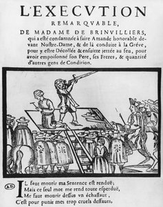 Execution of the Marquise de Brinvilliers, 1676 by French School