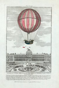 Experience of the Aerostatic Globe by MM. Charles and Robert at the Tuileries Garden on December 1, 1783, pub. 1783 by French School