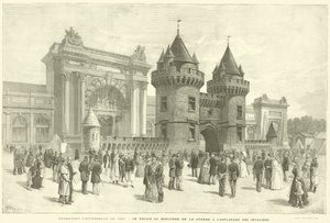 1889 Universal Exposition, The Ministry of War Palace at the Esplanade des Invalides by French School
