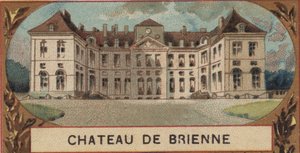 Exterior View of the Chateau de Brienne-le-Chateau in the Aube. Chromolithography of the Late 19th Century
