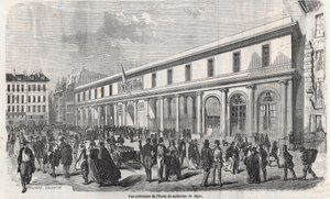 Exterior View of the School of Medicine of Paris - Engraving in 