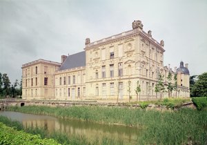 Exterior view of the chateau by French School