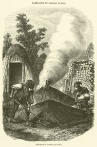 Charcoal Production by Piles by French School