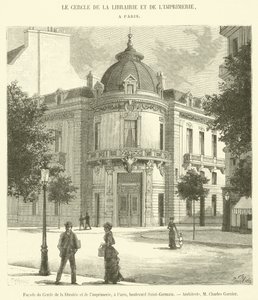 Facade of the Book and Printing Circle, Paris, Boulevard Saint-Germain by French School