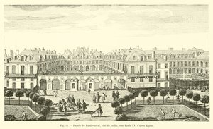 Facade of the Palais-Royal, Garden Side, Under Louis XV, After Rigaud by French School