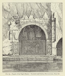 Facade of the Tagh-i-Bostan by French School