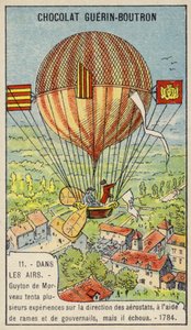 Failed attempt by Guyton de Morveau to steer a balloon by French School