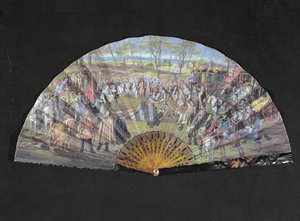 Fan depicting the marriage of Louis of France (1638-1715) and Marie-Anne de Baviere (1660-90) at Vitry-le-Francois in 1680
