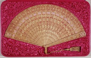 Fan given by Maximilian of Habsburg-Lorraine, Emperor of Mexico, to his wife Charlotte of Belgium